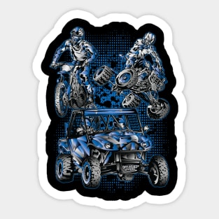 Blue Motocross Extreme Sticker